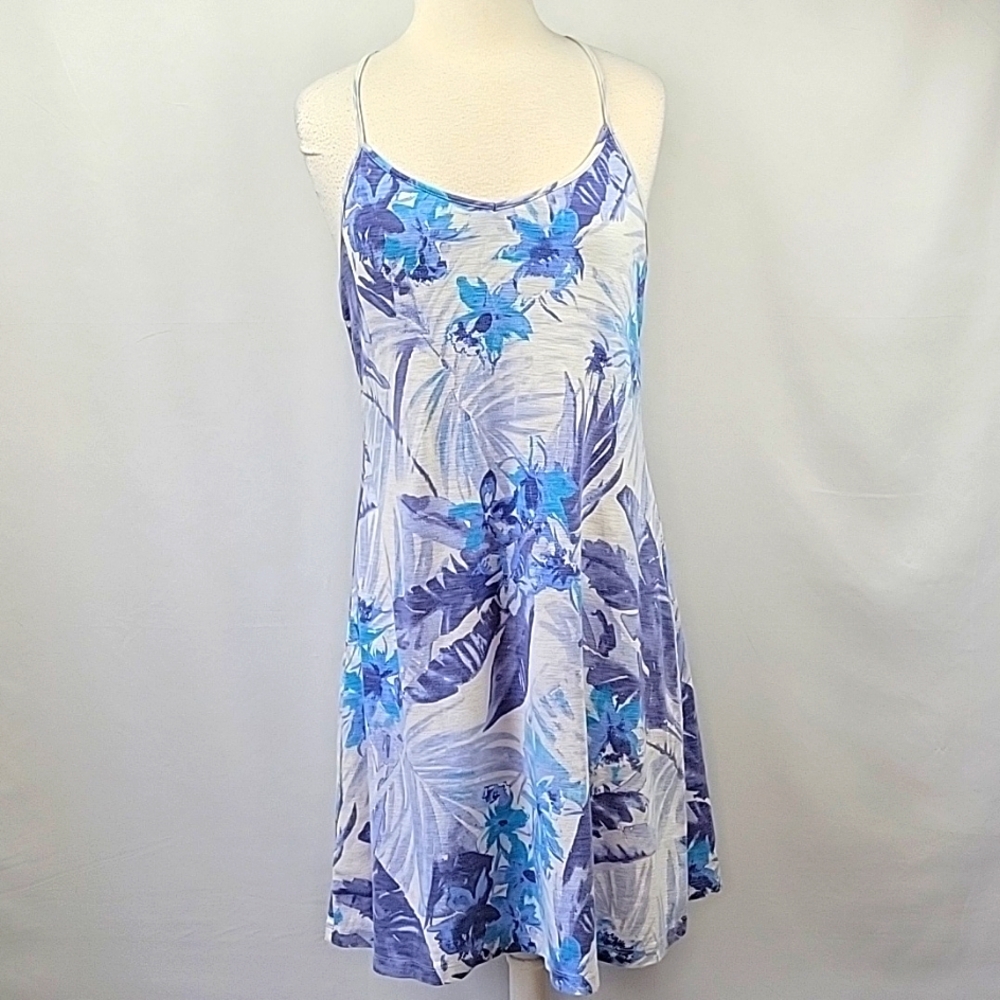 Tommy Bahama Floral Tropical Sundress Blue/ White Size Large - Picture 4 of 15
